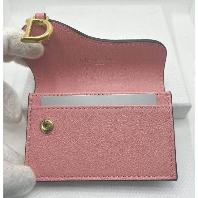 特価 ディオール カードケース S5611CCEH ロゴ 色:PINK-ピンク系  