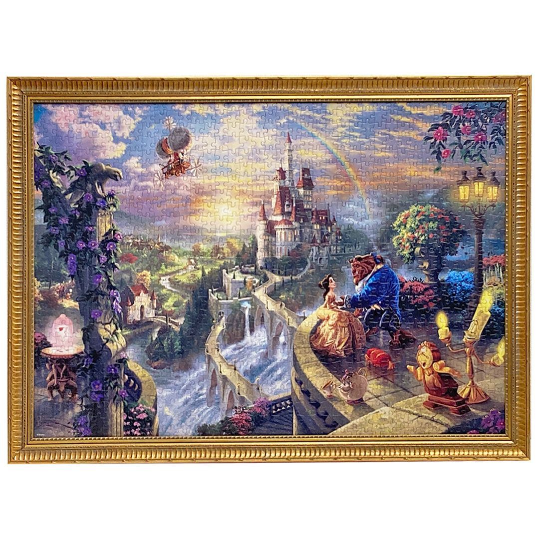 ディズニー ジグソーパズル 額縁入り 完成品 ディズニー 美女と野獣 【ショップディスプレイなどに最適