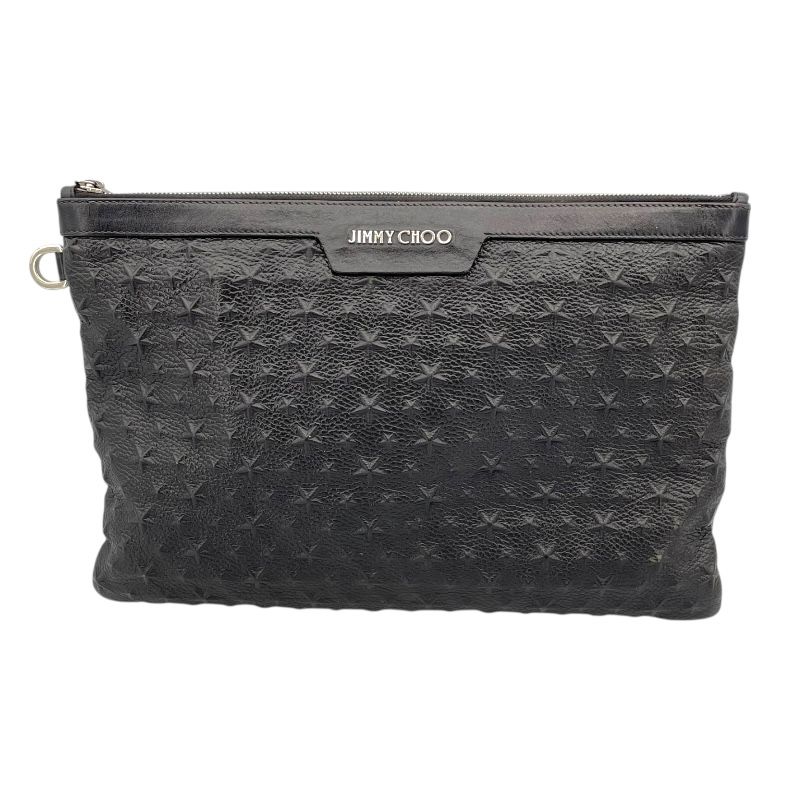 ジミーチュウ JIMMY CHOO スタークラッチバッグ ブラック レザー メンズ クラッチバッグ