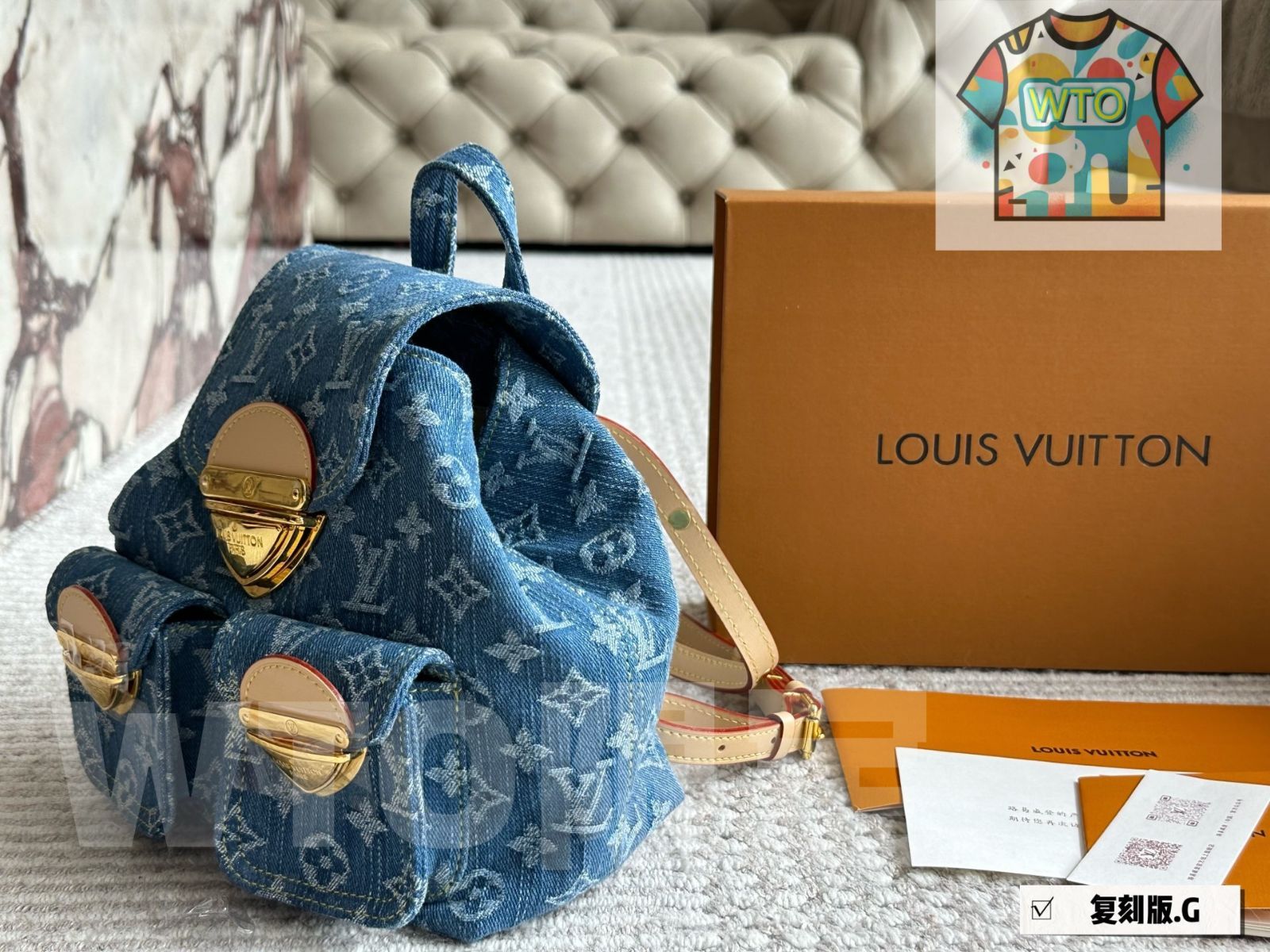 今日WTO】Louis Vuitton Monogram Denim デニムブルー