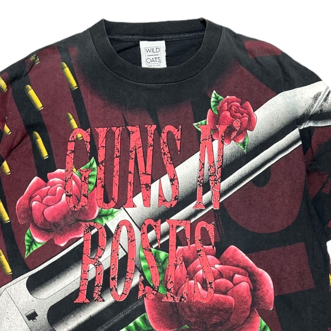 VINTAGE TEE GUNS & ROSES Rose Print Tee - メルカリ