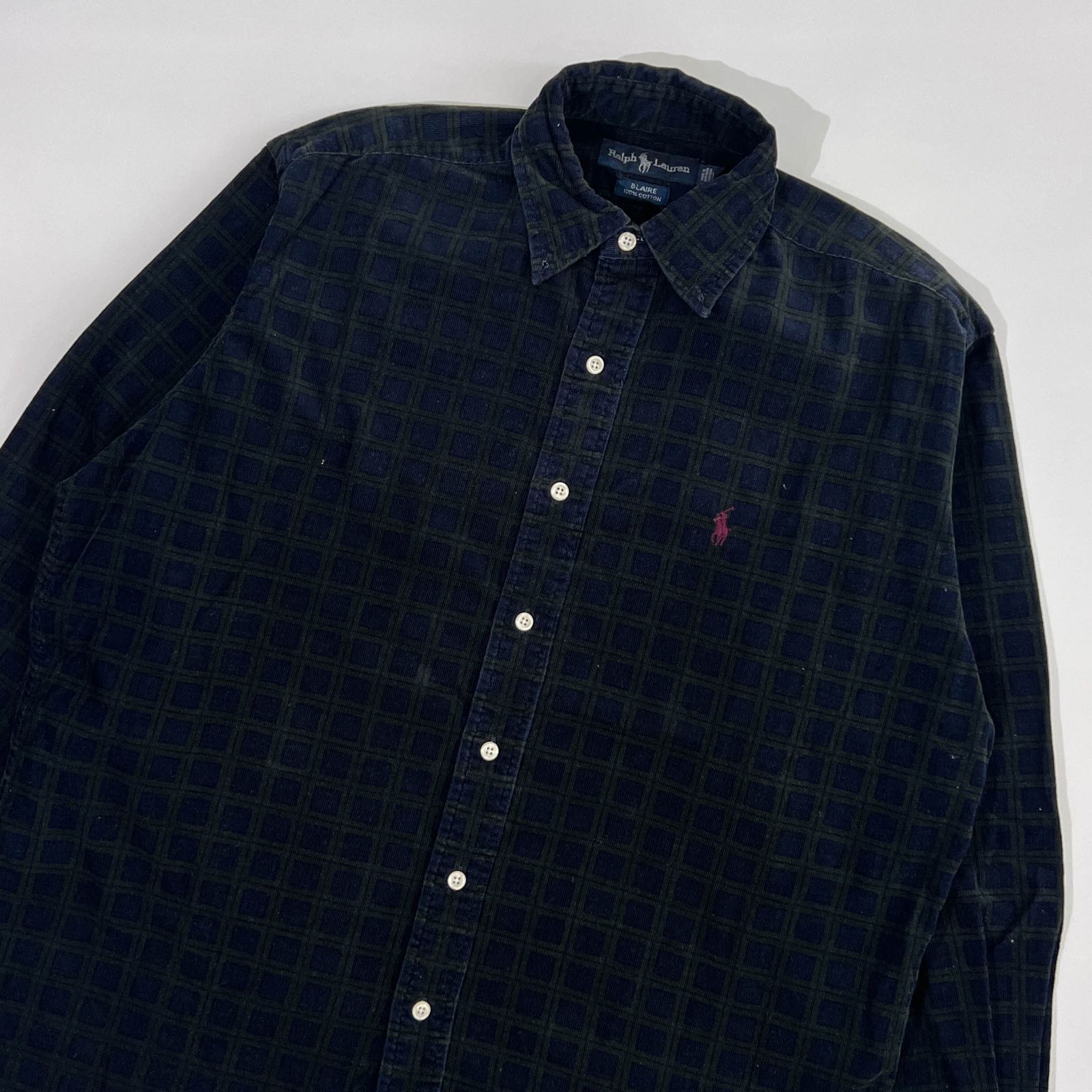 90s RALPH LAUREN BLAIRE ボタンダウン コーデュロイシャツ 90s ラルフローレン BLAIRE ワンポイント ボタンダウン コットン