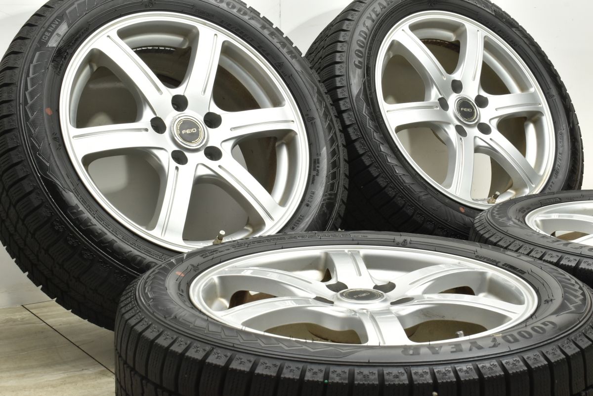2025年製 バリ溝 アイスナビ8 FEID 17in 7J 45 PCD114.3 グッドイヤー 215|55R17 エスティマ カムリ オデッセイ ヴェゼル ジューク