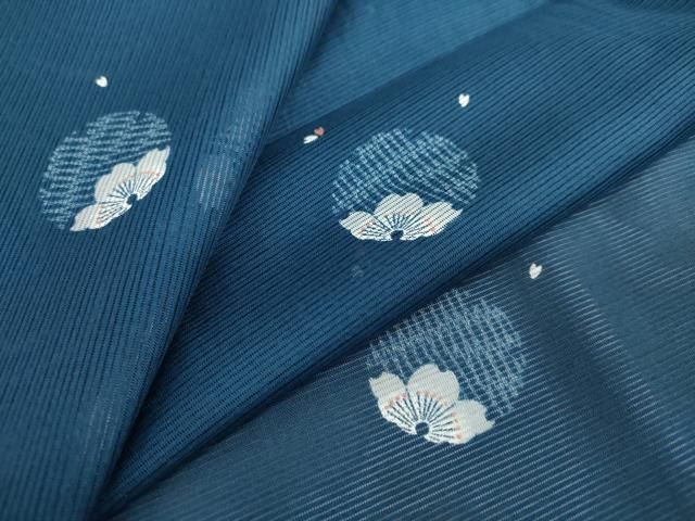 平和屋着物▽小紋 単衣 花筏文 金彩 洗える着物 DAAS4008du