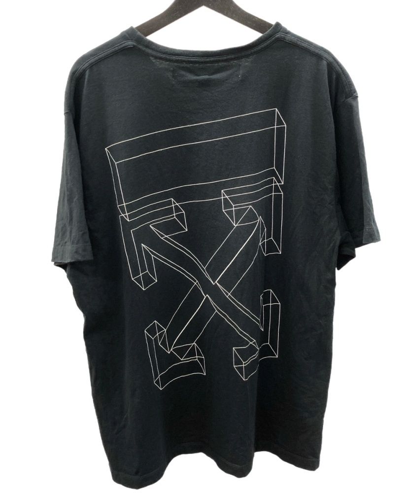 オフホワイト OFF-WHITE 3D Lines Carryover Black Tee 3D ライン  