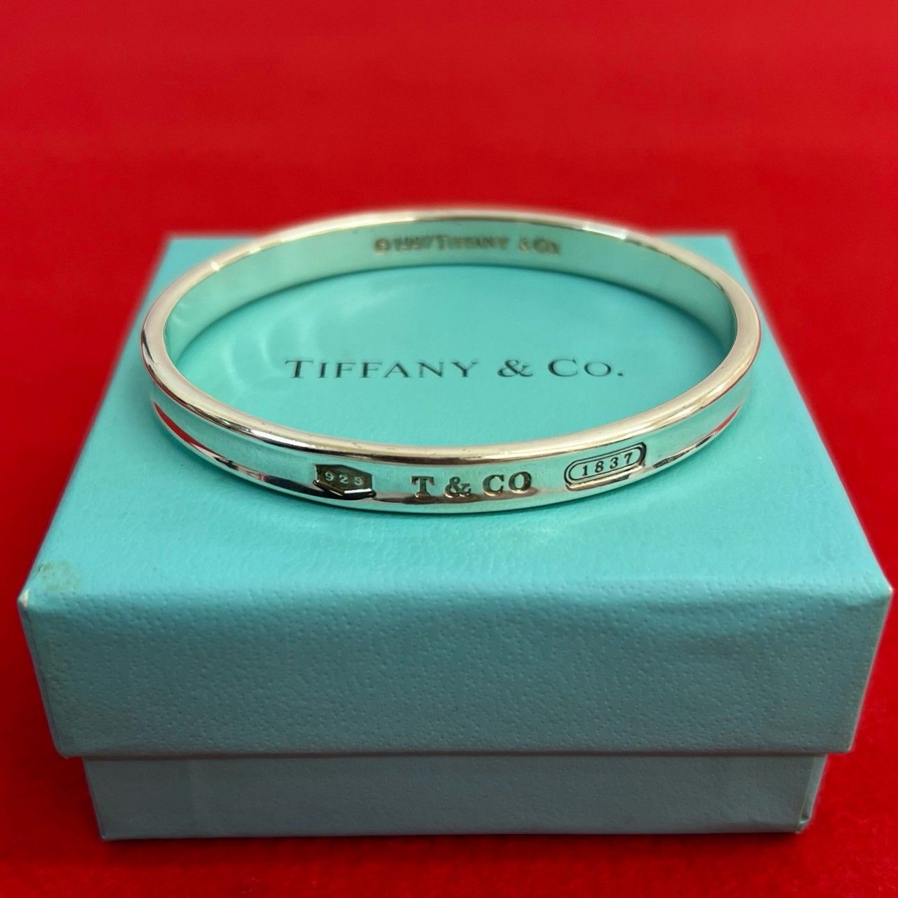 極 美品 TIFFANY&Co. ティファニー 1837 ナロー バングル シルバー925