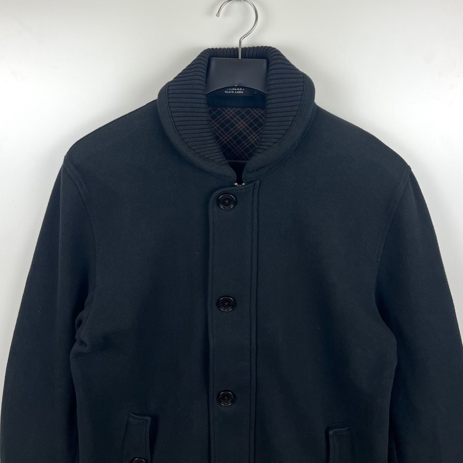 BURBERRY BLACK LABEL 00s y2k shawl collar sweat zip jacket 3 L 
