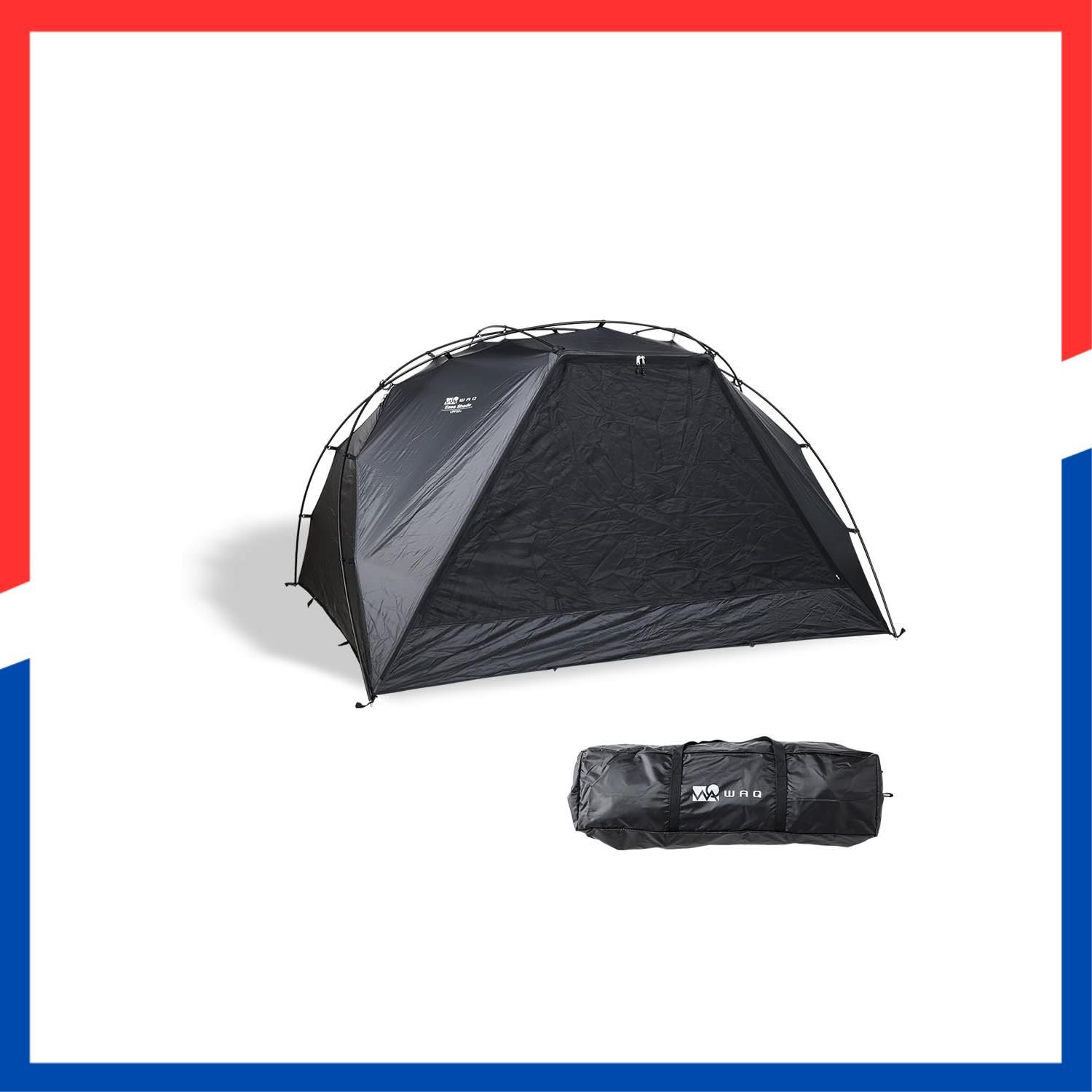 商品 紫外線防止 UV加工 公園 防災 ソロキャンプ UVカット ピクニック フルクローズ メッシュ 遮熱 遮光 持ち運び便利 サンシェード 簡易テント 日除けシェード SHADE EASE WAQ