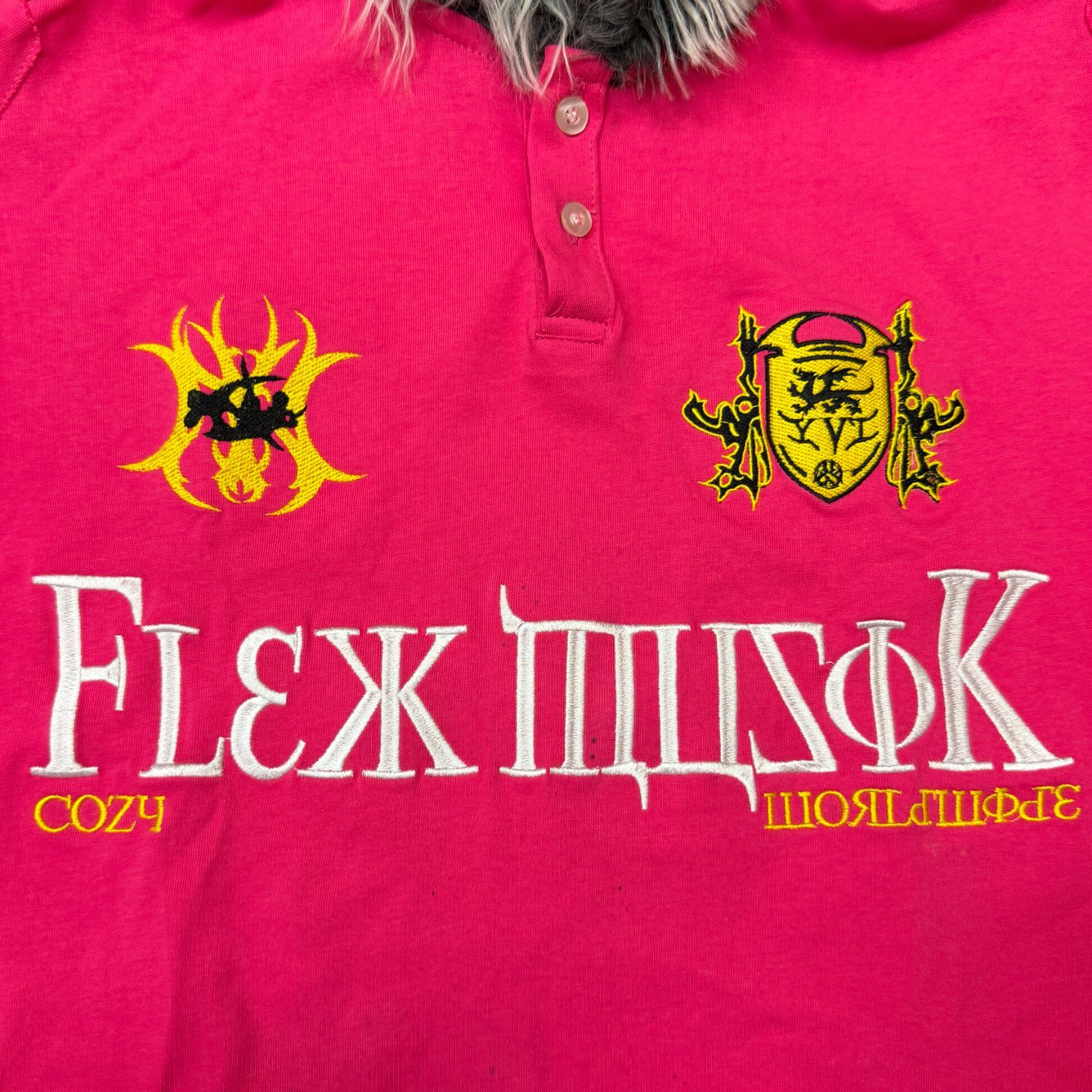 Cozy worldwide ファーポロシャツ COZY FUR WORLDWIDE Wide WORLDWIDE