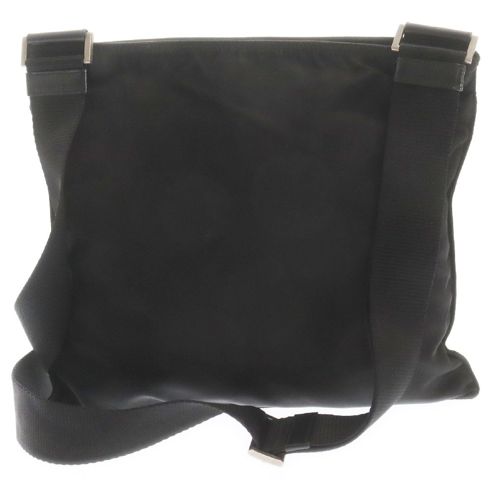 PRADA (プラダ) 三角プレート付き スカル ショルダーバッグ ブラック  