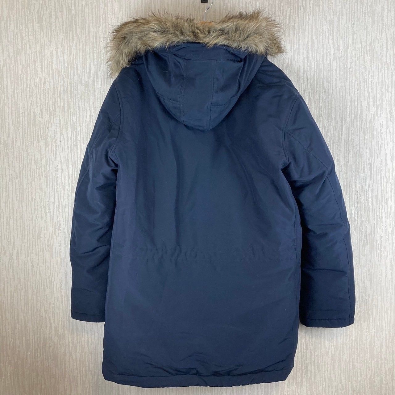UNIQLO ユニクロ ウルトラウォーム ダウンコート ネイビー ファー付 L 