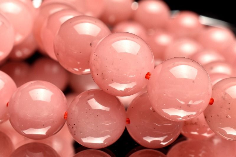 ブラジル産◇高発色 グァバクォーツ(天然ピンククォーツ) 11-11.5mm