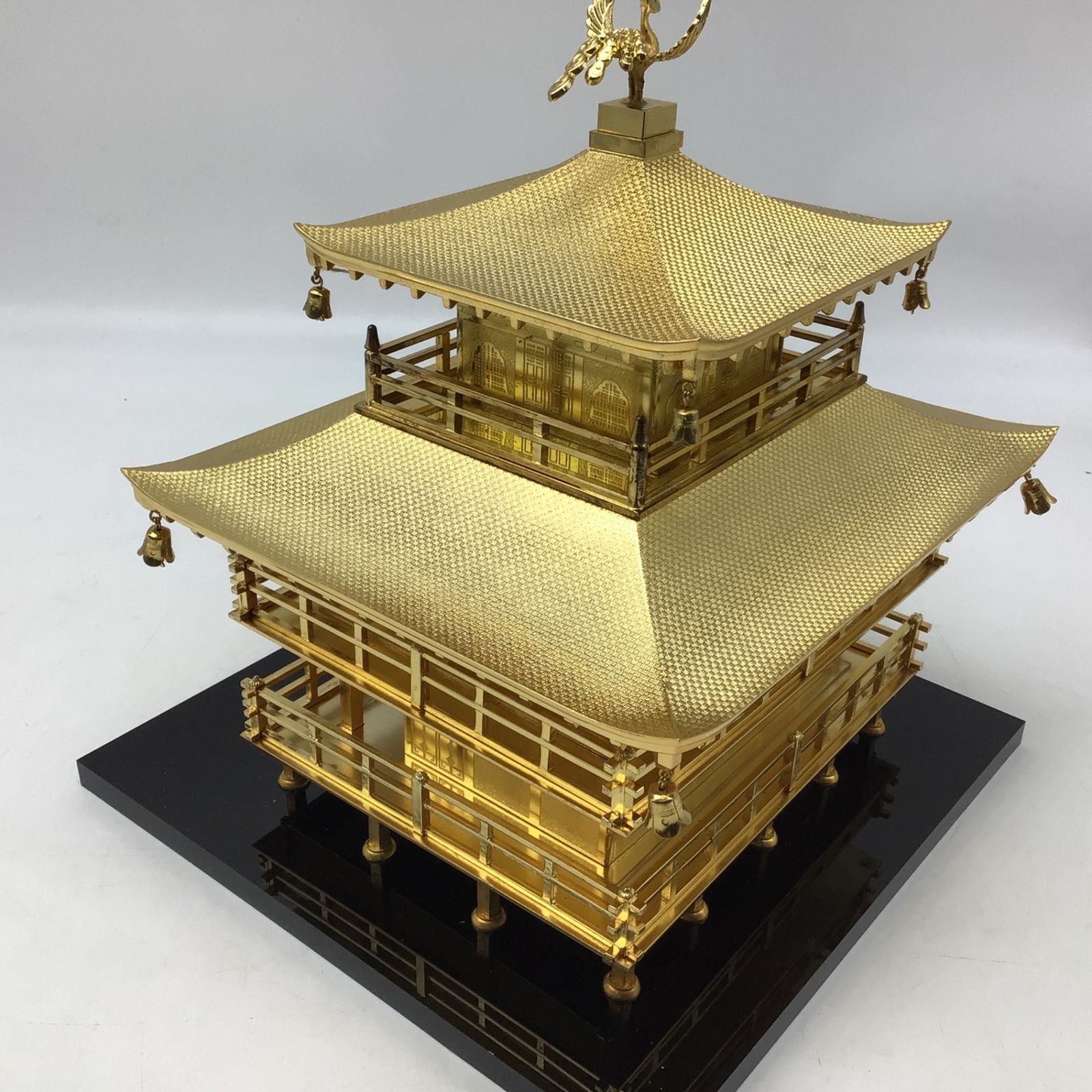 金閣寺風 金属製装飾品 鳳凰付き 金閣寺風 金属製装飾品 鳳凰付き Yahoo!オークション - A2-3 金閣寺