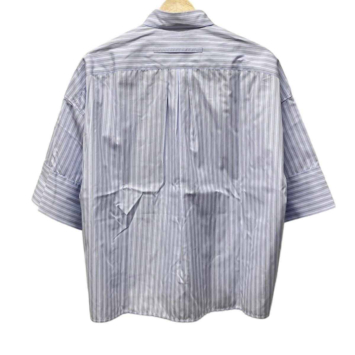 新品タグ付き　TICCA ティッカ　ストライプ　バンドカラー　ブラウス　シャツ 未使用タグ付✨ティッカ コットン 長袖 シャツ バンドカラー
