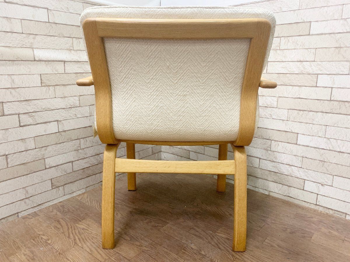 え83【カンディハウス旭川家具】レトロなチェックがかわいい ダイニングチェア GMHN327B○CONDE HOUSE / カンディハウス ルントオム ダイニング