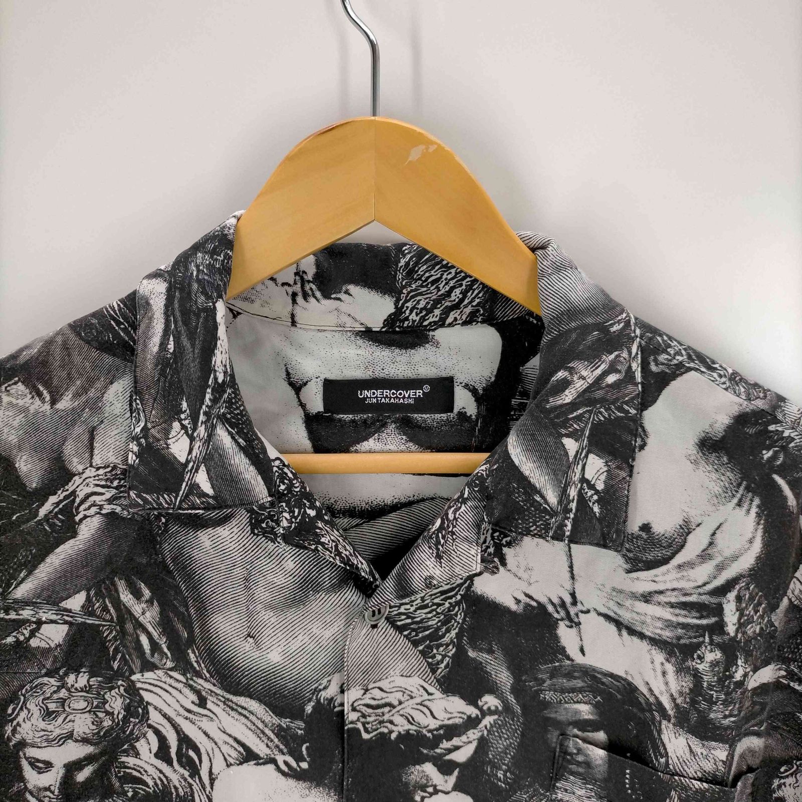 アンダーカバー UNDERCOVER 23SS 総柄開襟 SIDEZIP シャツ メンズ 3 