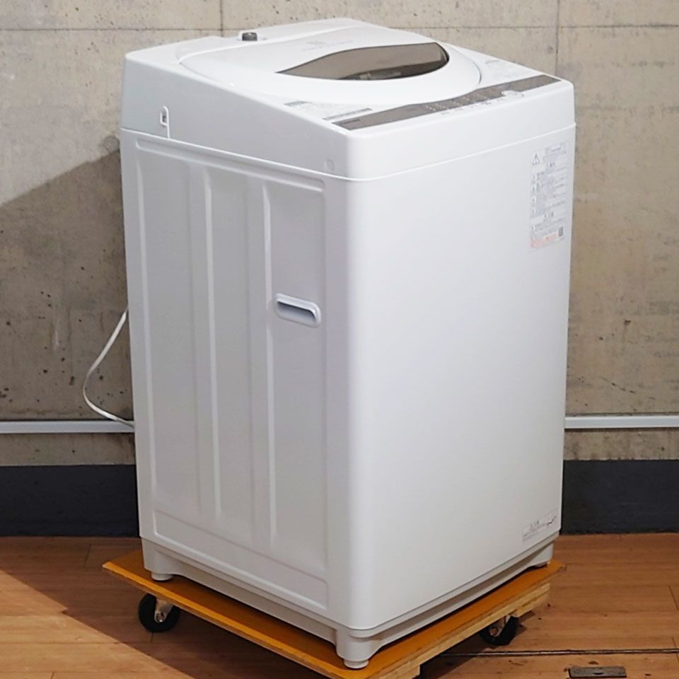 関東一円送料無料】2021年製 東芝 全自動洗濯機 AW-5G9-W/5.0kg/C1457