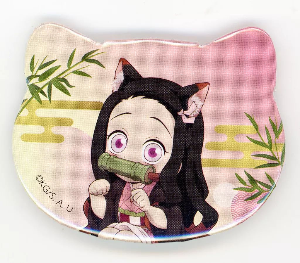 鬼滅の刃 ナンジャタウン ねこ型缶バッジ 禰豆子 鬼滅の刃