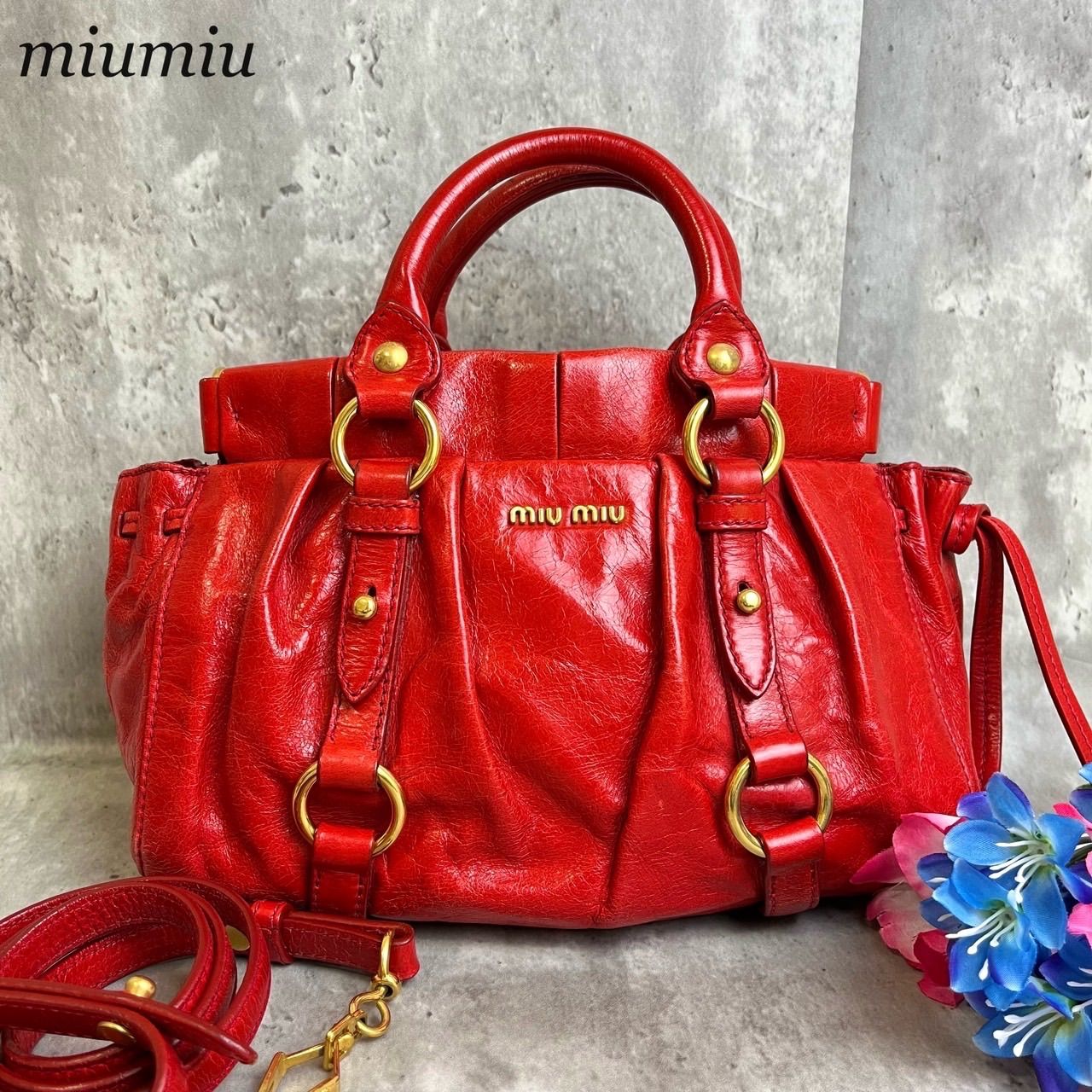 ✨良品✨MIUMIU ミュウミュウ 2way ショルダーバッグ トートバッグ 