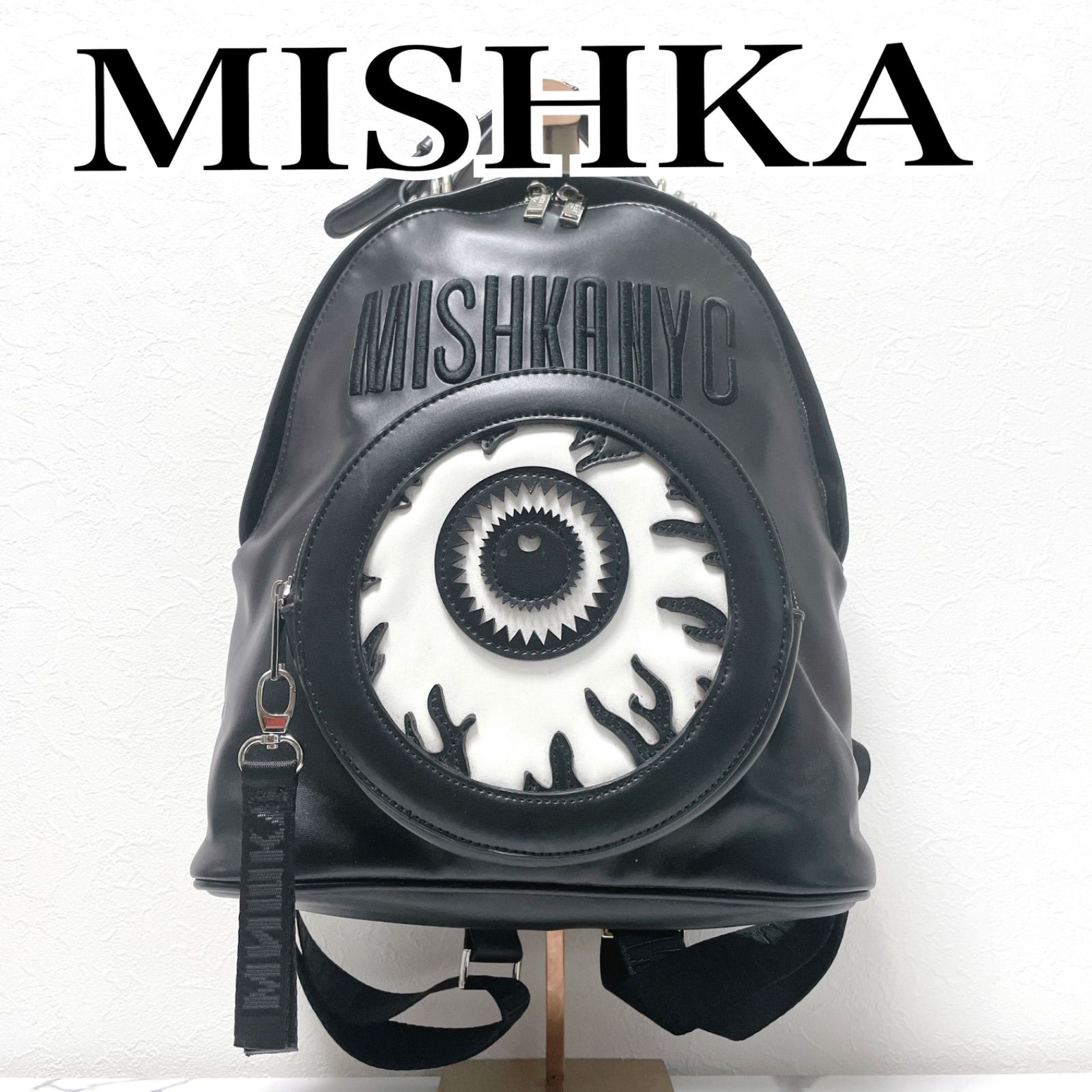 激レア 限定NYCモデル MISHKA ミシカ バックパック リュック レザー KEEPWATCH BACK-PACK 完売品 ロック パンク