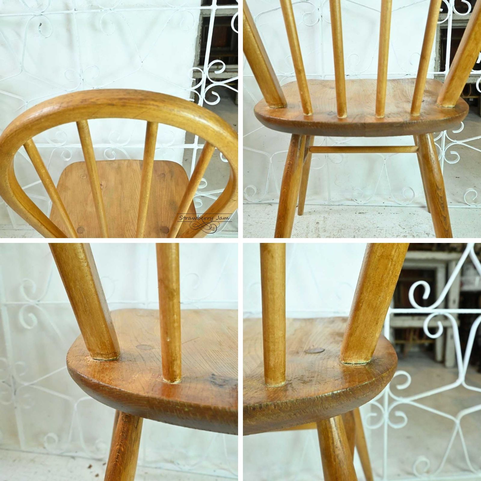 L3705-298-1 英国ヴィンテージ ERCOL フープバックチェア 4本 L3705-298-1 英国ヴィンテージ ERCOL フープバックチェア 4本