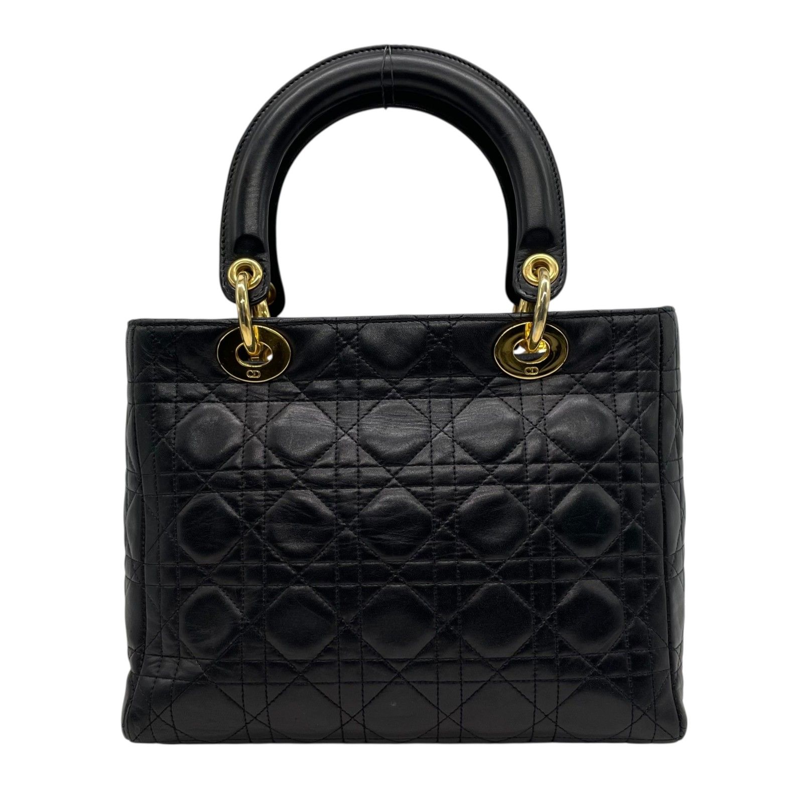 Dior 黒 キルティング ハンドバッグ Christian Dior クリスチャンディオール レディディオール