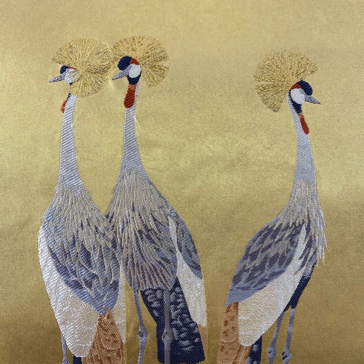 袋帯 美品 秀品 華文 鳥 箔 薄茶色 六通 正絹 【中古】|女性 袋帯 美品 秀品 華文 鳥 箔 薄茶色 六通 正絹 【中古】|女性