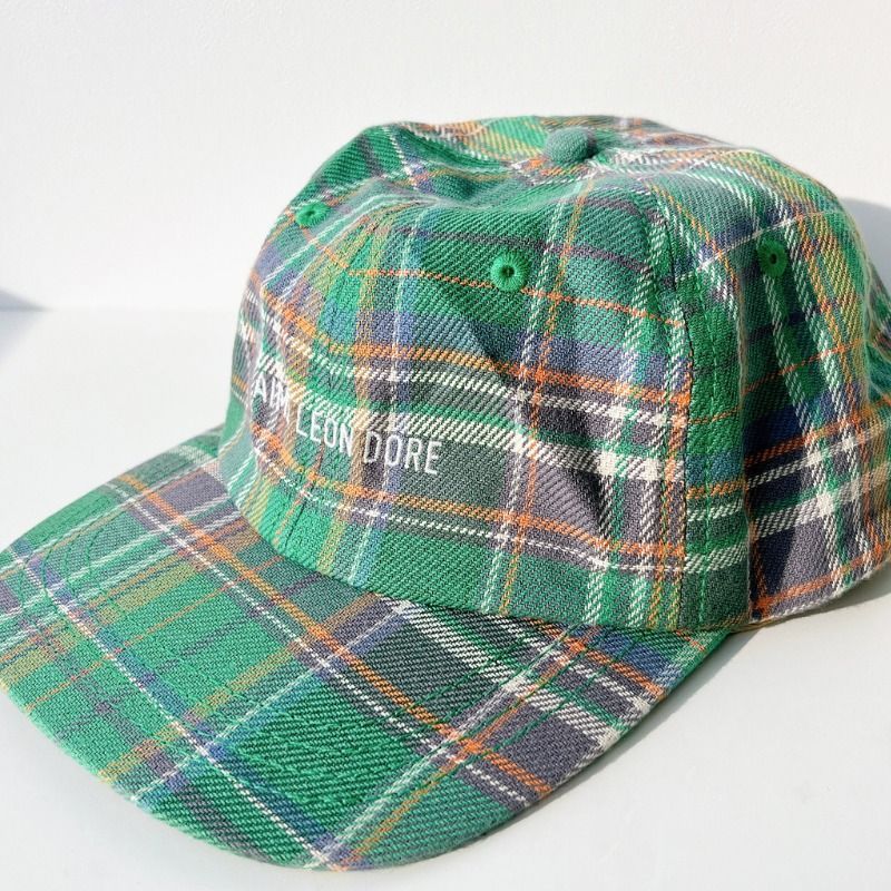 AIME LEON DORE PLAID LOGO HAT』エメ レオン ドレ チェック柄ロゴ刺繍