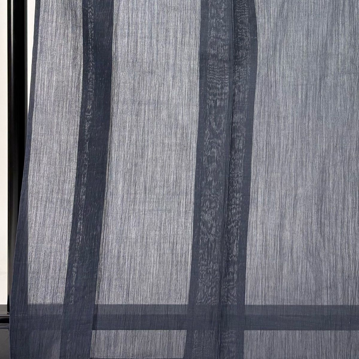 紬 身丈167.5cm 裄丈66cm M 薄物 小千谷ちぢみ 証紙 紺色 麻