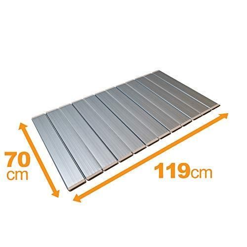東プレ 折りたたみ 風呂ふた 抗菌 Ag メタリックグレー 70×119cm M12