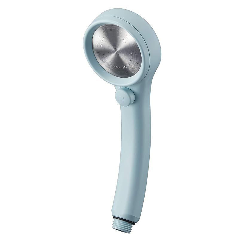 SANEI(サンエイ) シャワーヘッド レイニー 手元ストップ 節水率50% 極細水流 勢いアップ ステンレスシャワー板 ブルー 日本製 PS313-80XA-BA2 0