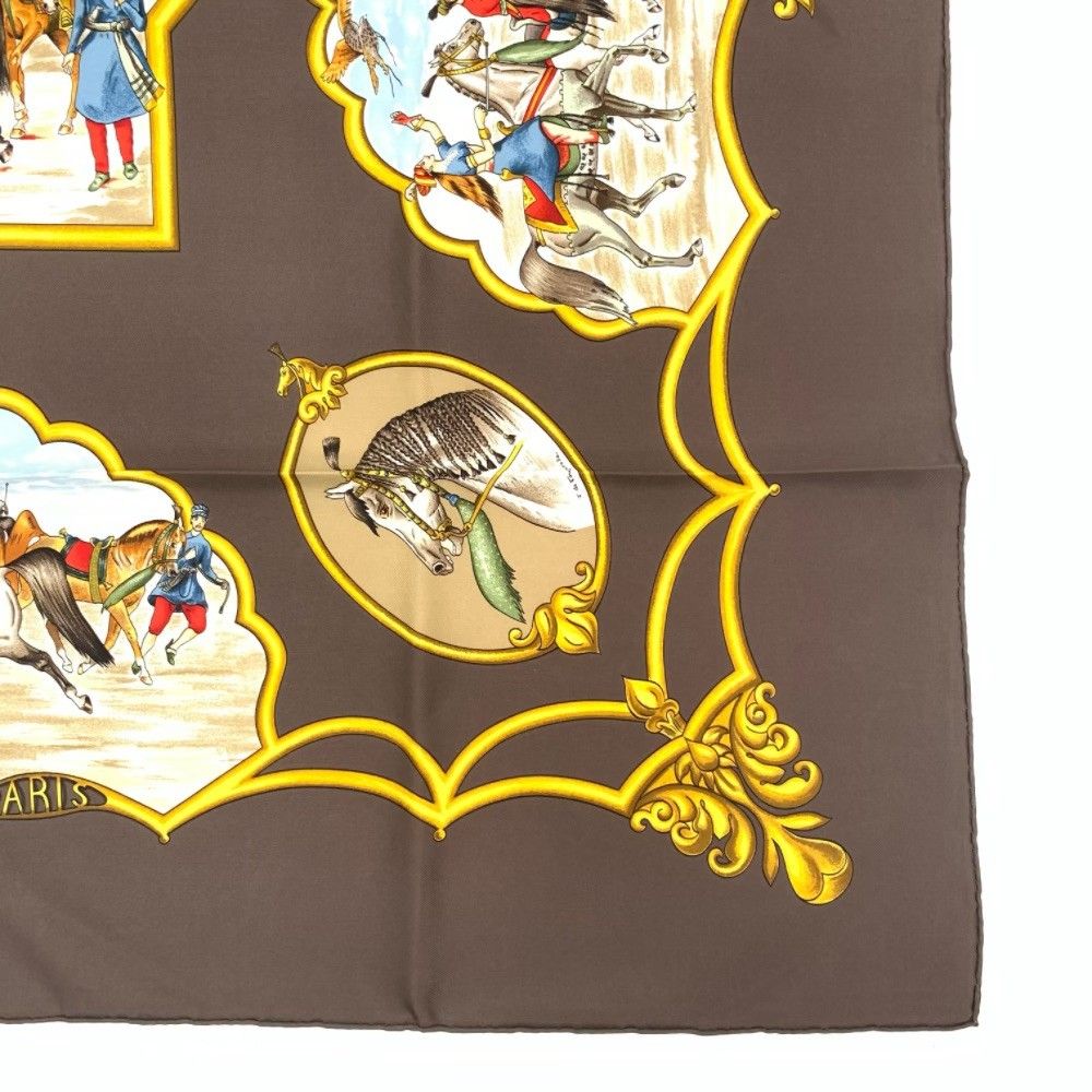 未使用級　エルメス　シルクスカーフ　カレ90　Mors a Jouets　馬銜 HERMES エルメス カレ90 Mors a Jouets Chemise Detail 馬銜