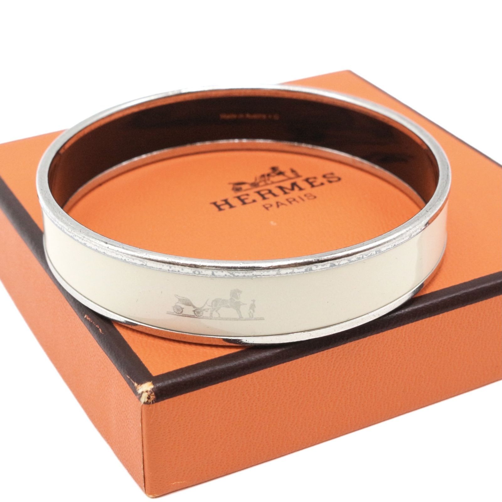 エルメス エマイユ バングル ブレスレット アクセサリー 腕輪 馬車  