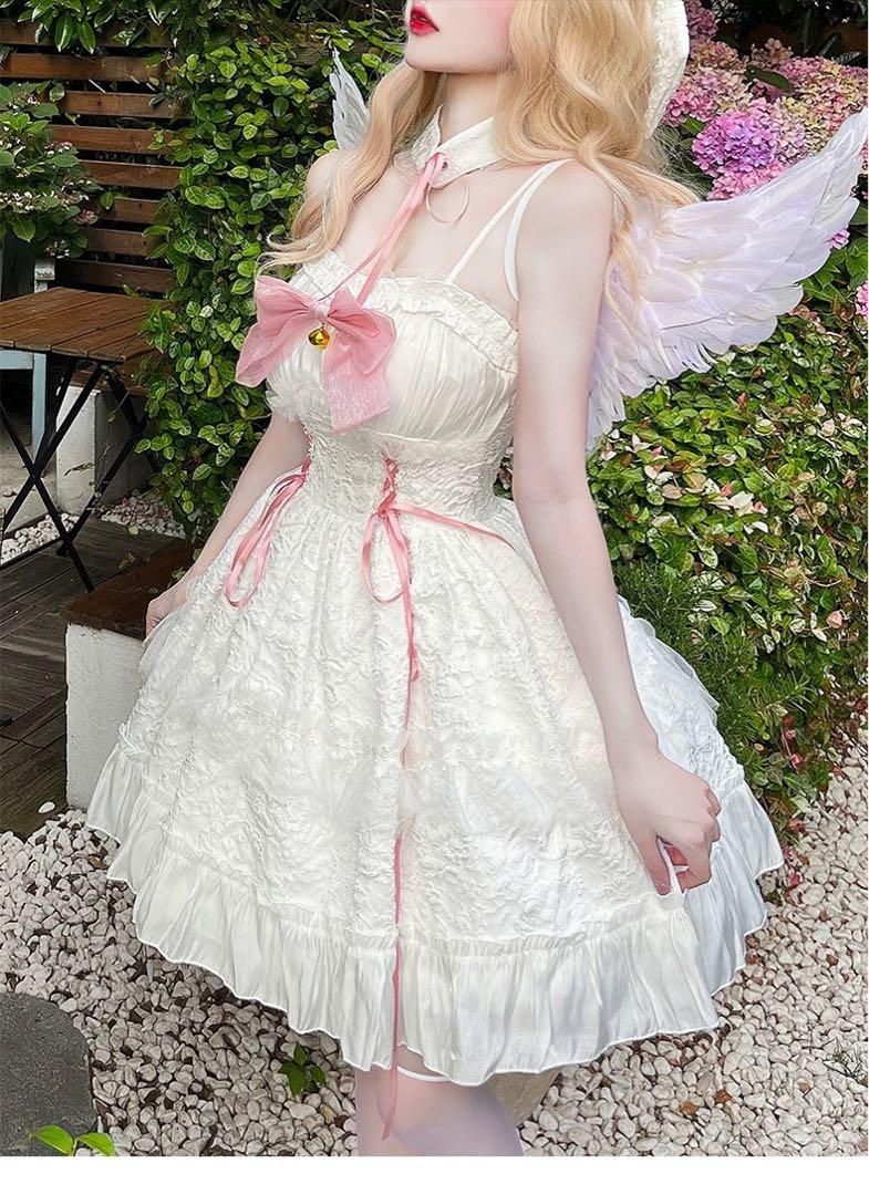 ゴスロリ・ロリータドレス 小悪魔 ゴシックjsk 甘ロリ姫 コスプレ ホワイト Amazon.co.jp: [FULINE] アイドル衣装 ゴシック 黒 ブラック