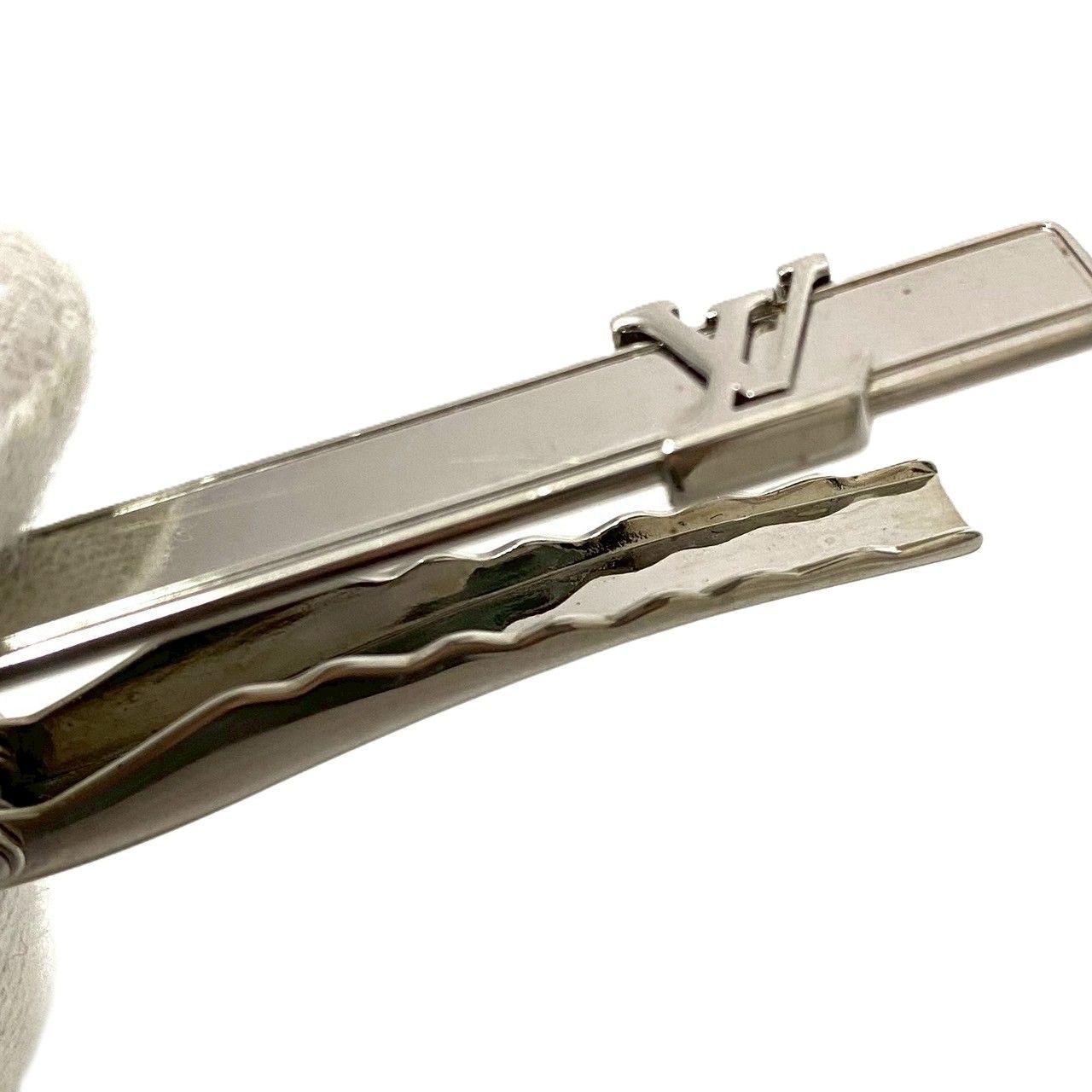 海】K10WG SILVER刻印 ネクタイピン 重量約7.2g （海