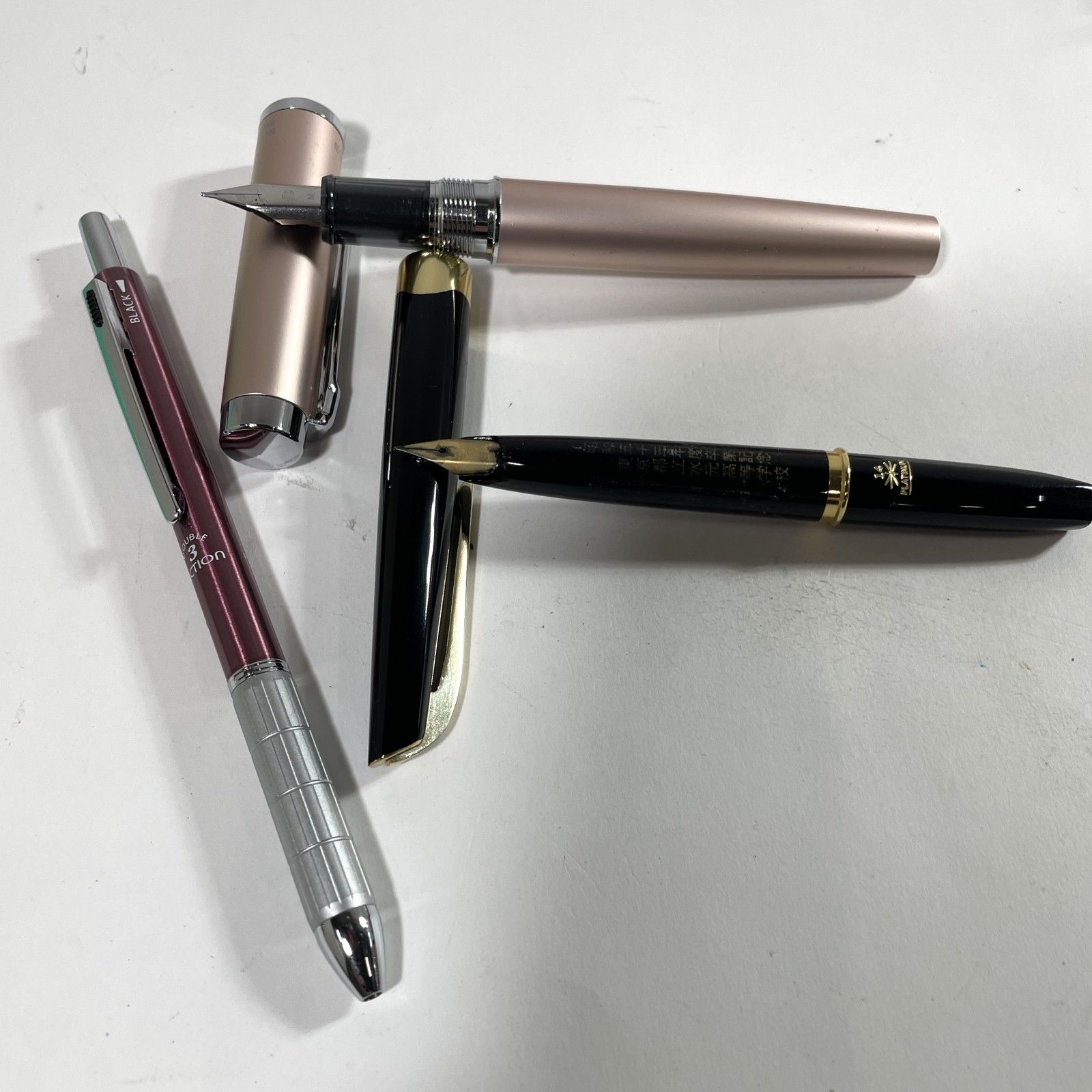 文具メーカー筆記具 8点 まとめ商品 PLATINUM PARKER CROSS MONTBLANK ペン シャープペンシル ボールペン 万年筆 現状品 0.50kg