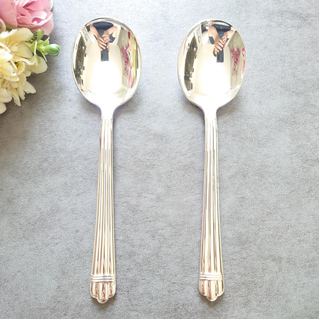 クリストフル アリア コンソメスプーン 2点