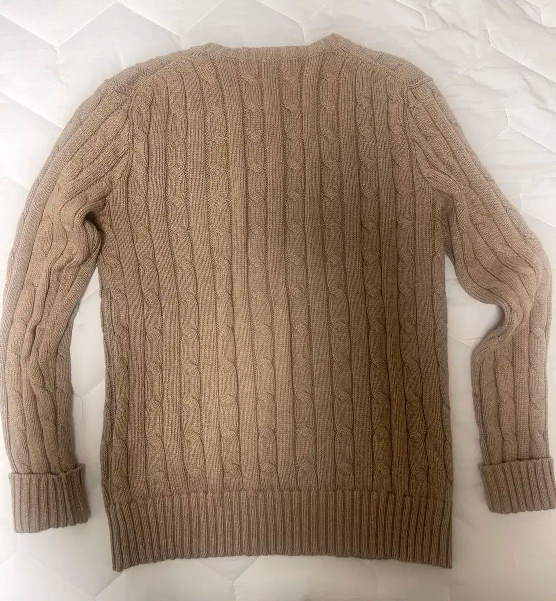 ラルフローレン XS ケーブルニット ベージュ POLO RALPH LAUREN (ポロ