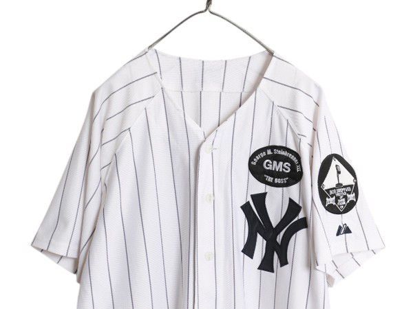 ヤンキース ベースボール シャツ メンズ XL 程/ MLB オフィシャル マジェスティック 大リーグ ユニフォーム ジャージ 重ね着 大きいサイズ お得なクーポン配布中!】 ヤンキース ベースボール シャツ