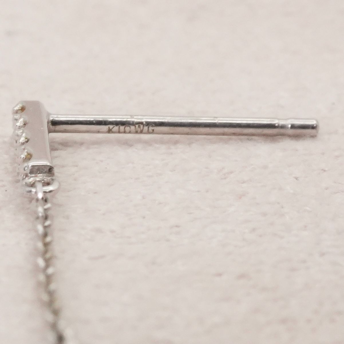 【お値下げしました】ヴァンドーム青山　K10 ダイヤピアス ヴァンドーム青山 チェーン ダイヤ K10 ロングピアス/24-4496S