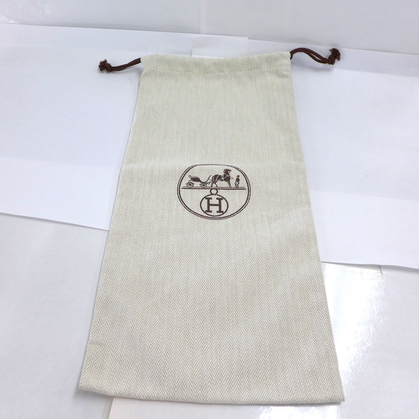 新品　エルメス　巾着袋　シューズ 楽天市場】HERMES エルメス キャンバス 靴用 シューズ用 約36cm