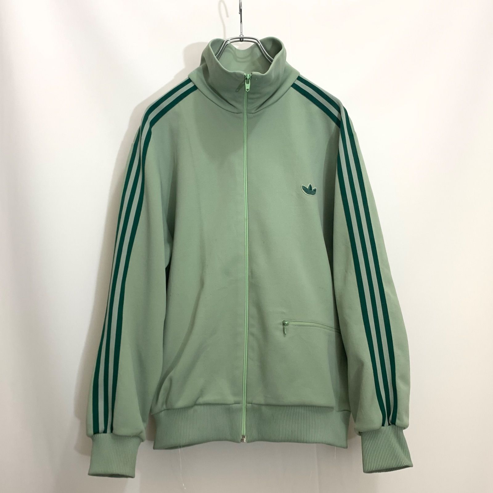 adidasトラックジャケット80sアメリカ製ジャージオレゴンカラー緑×黄 