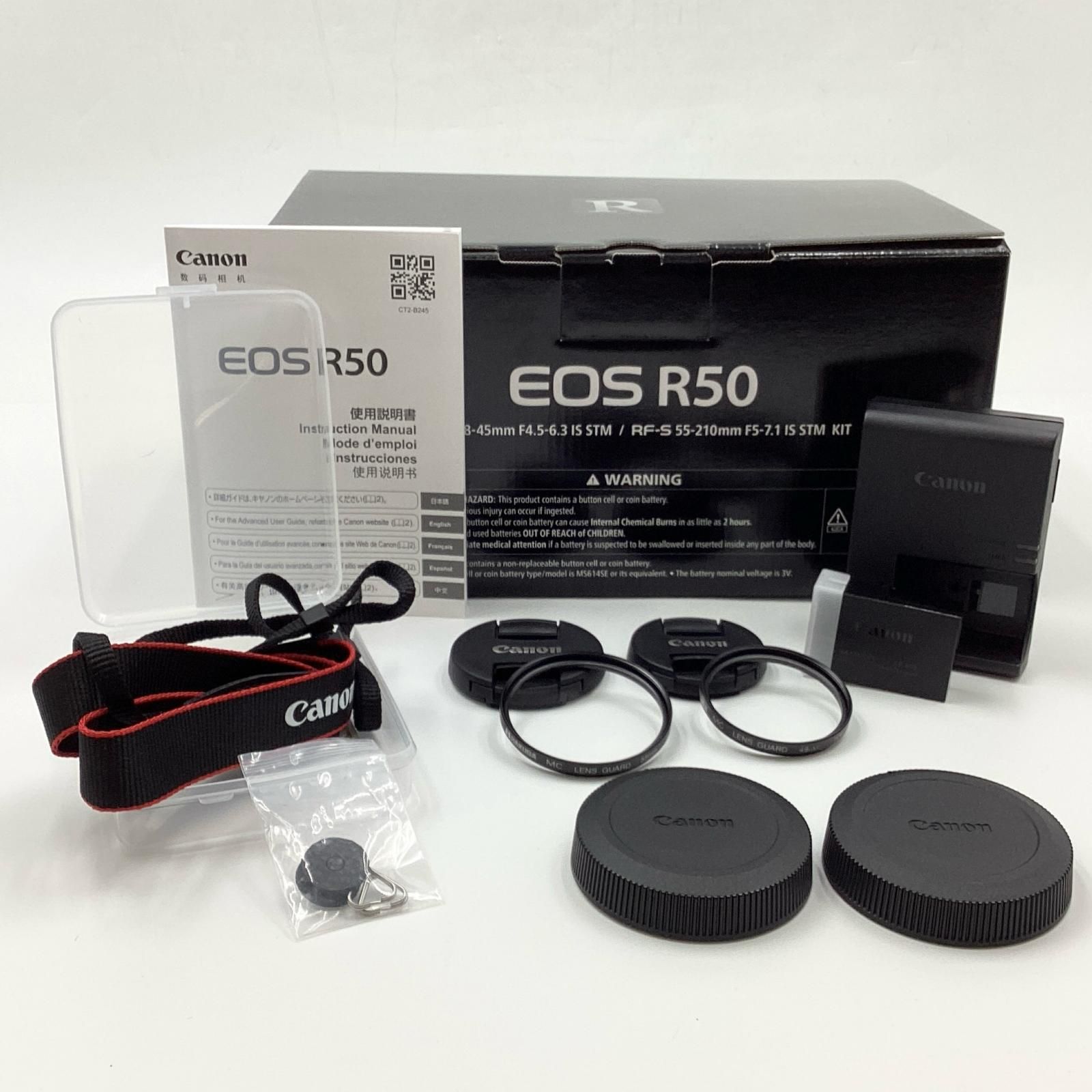  Canon デジタル一眼 EOS R 50 ダブルズームキット ブラック ミラーレス一眼 デジタルカメラ