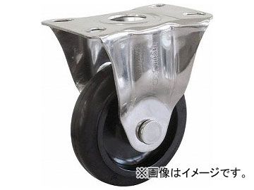 トラスコ中山 TYSシリーズ オールステンレス 固定 ゴム車100mm TYSK-SUS-100(8185262)