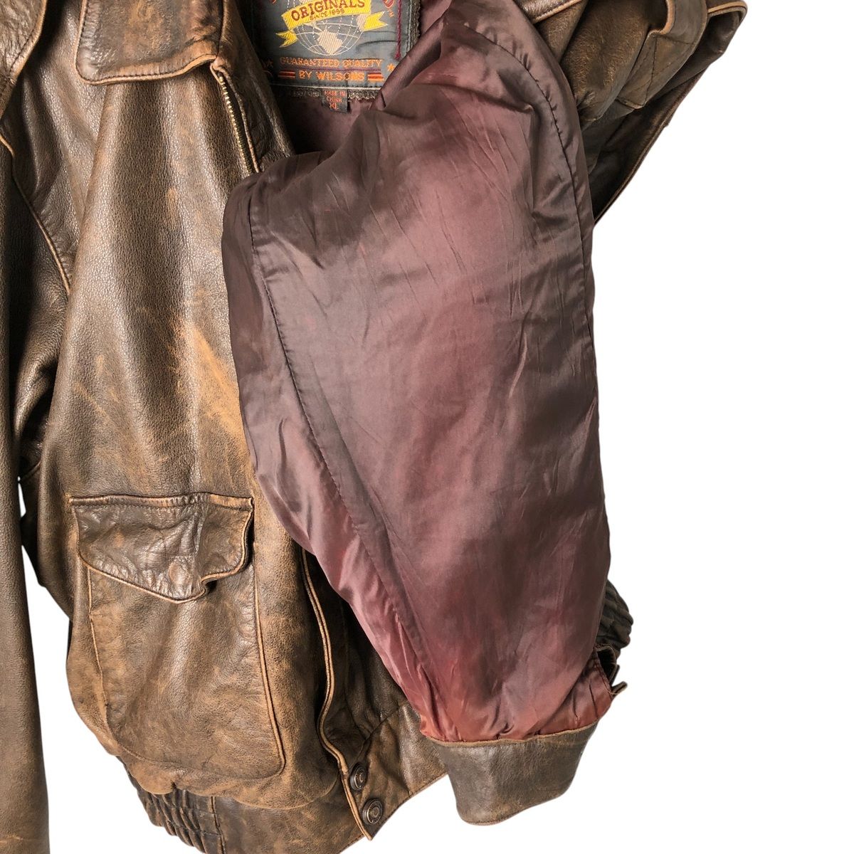 90s WILSONS A-2 本革 オーバーサイズ フライトレザージャケット