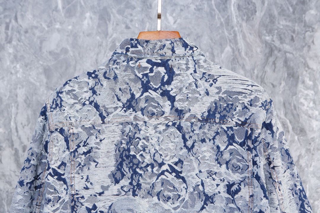 ルイ ヴィトン Louis Vuitton 秋の最新フラワー柄の LV の ジーンズジャケット 男女兼用 WWW_GEBZETESISAT_COM_TR