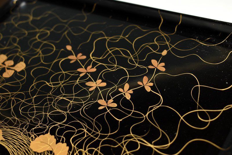 盛蒔絵二股大根蕪図 吸物膳