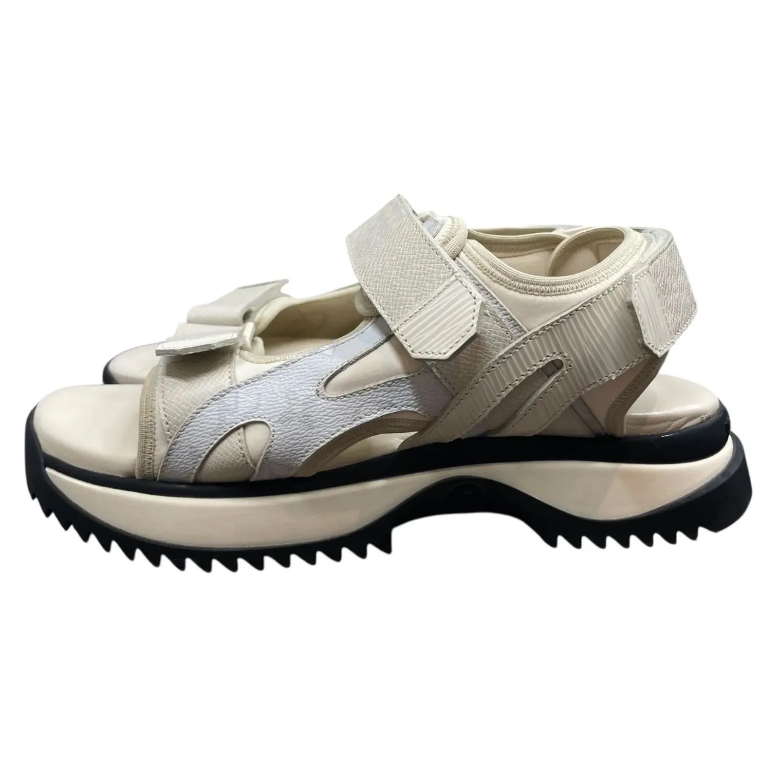 LOUIS VUITTON スポーツサンダル モノグラム ベルクロ UK8 1/2 【良品