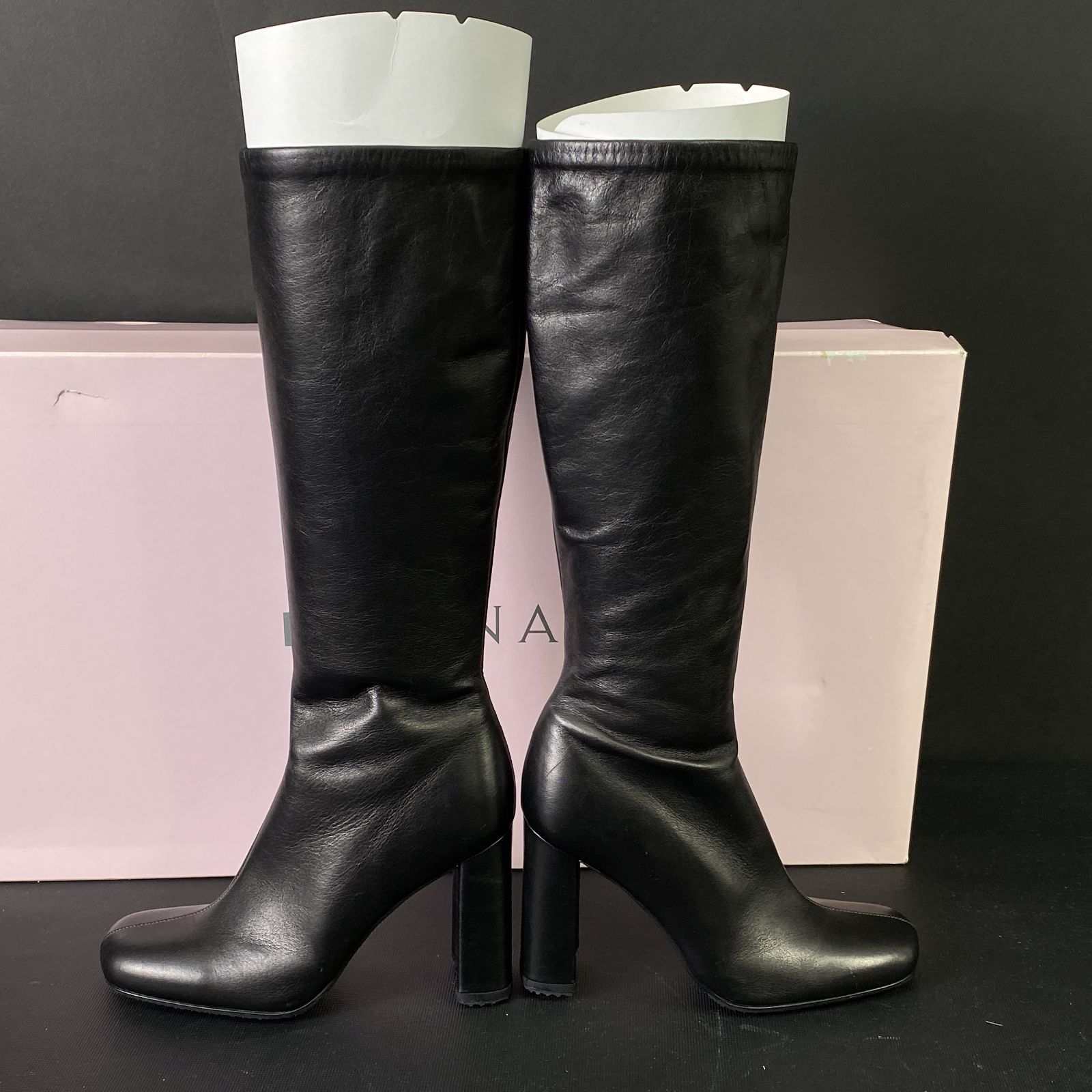 DIANAロングブーツ ダイアナ・本革ロングブーツ 24.5㎝ ブラック 24.5