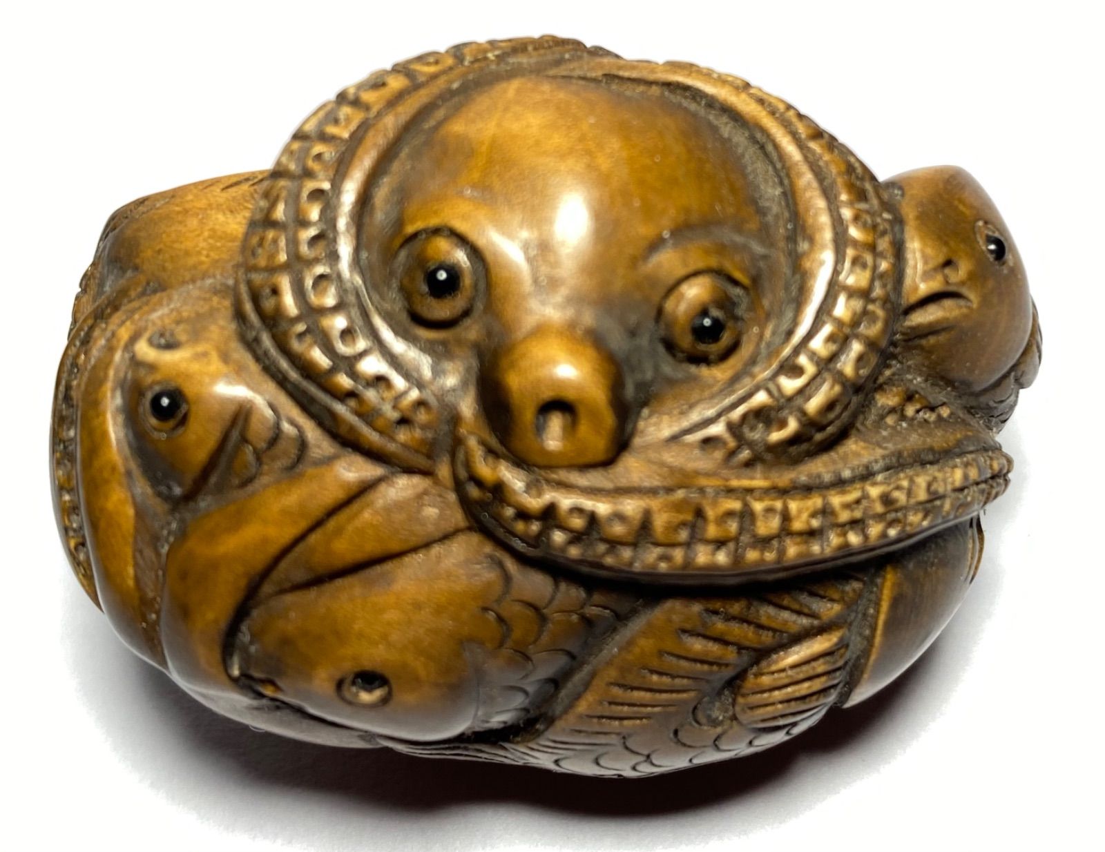 根付 蛸 タコ 現代根付 タコ 根付 蛸－現代根付｜根付専門店「提物